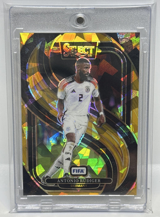 Antonio Rudiger Panini Select FIFA 2024-25 Mezzanine Gold Ice /10 Germany