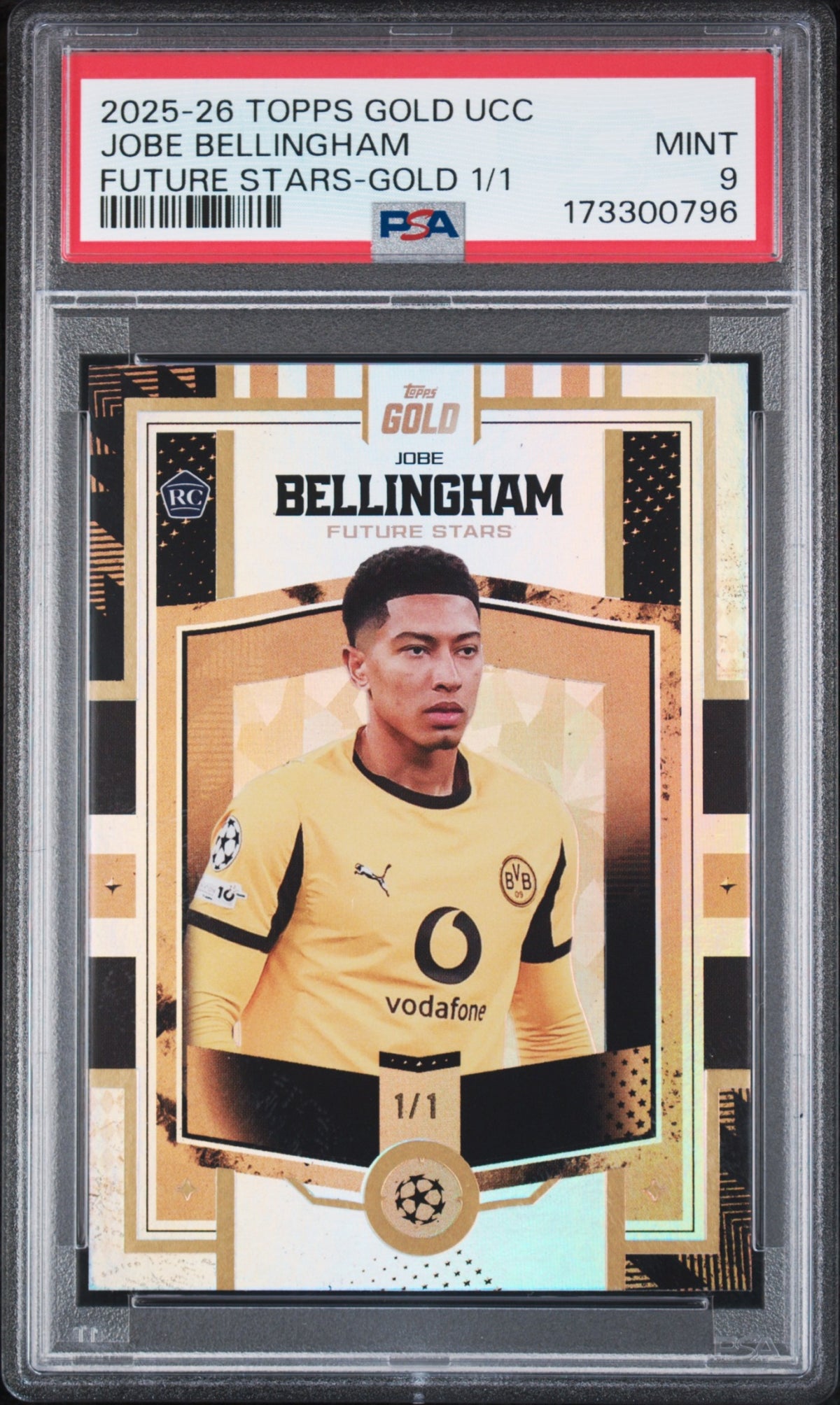 Jobe Bellingham Topps Gold UEFA CC 2025-26 1/1 PSA 9 Borussia Dortmund