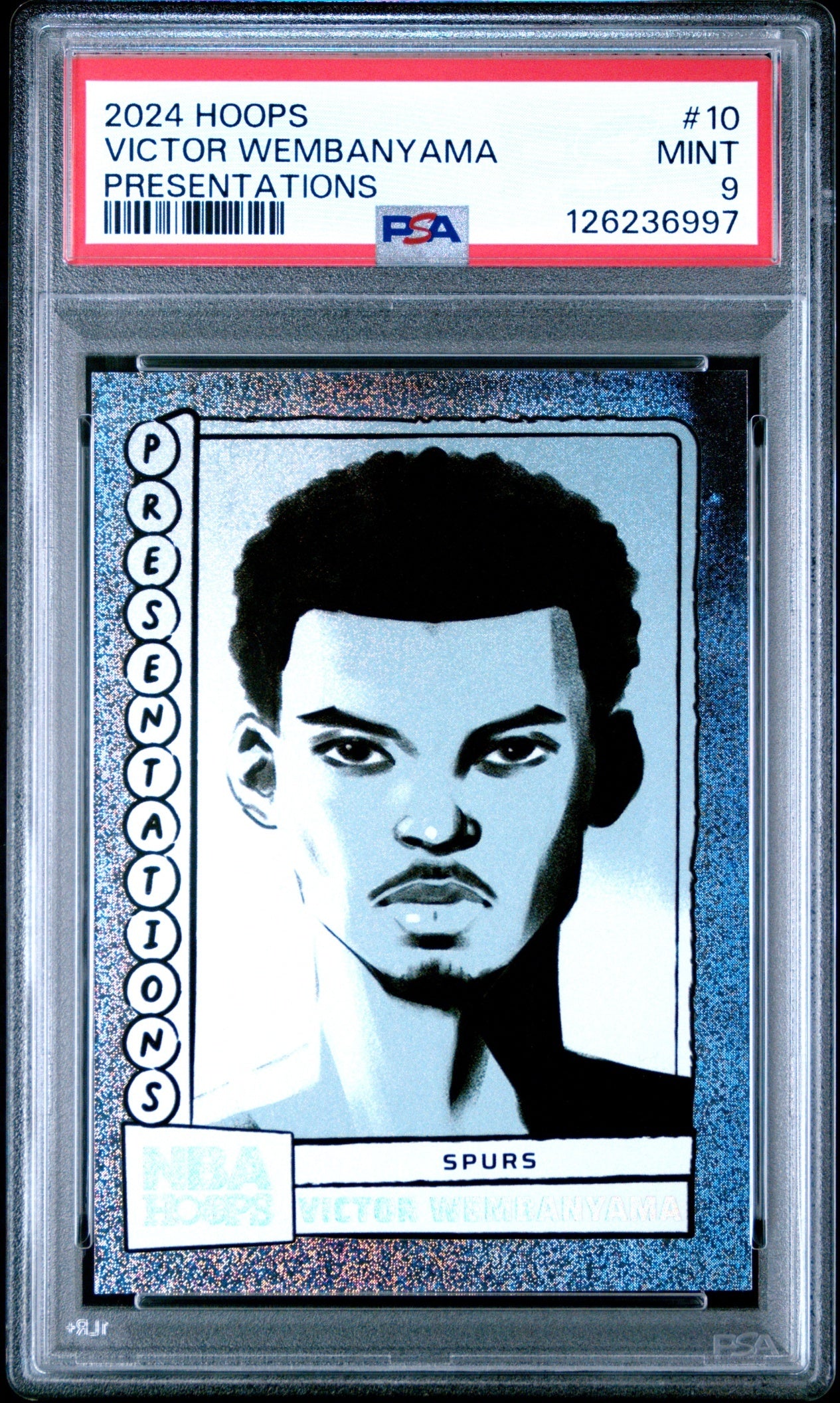 Victor Wembanyama Panini Hoops 2024-25 Presentations PSA 9 San Antonio Spurs