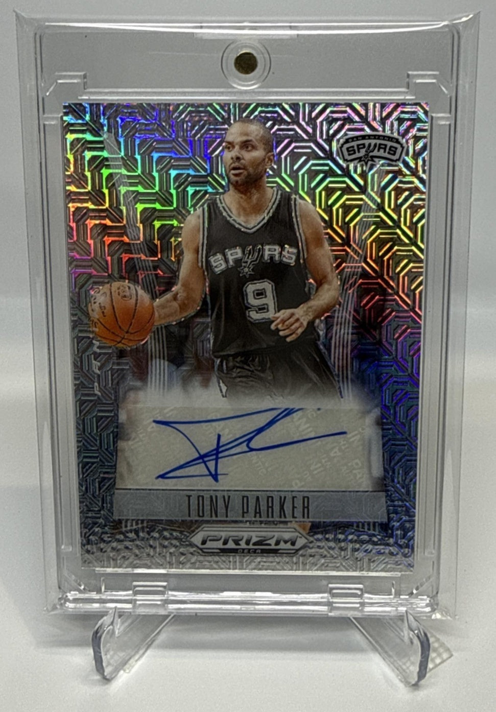 Tony Parker Panini Prizm Deca 2023-24 Signatures Mojo /25 Auto San Antonio Spurs