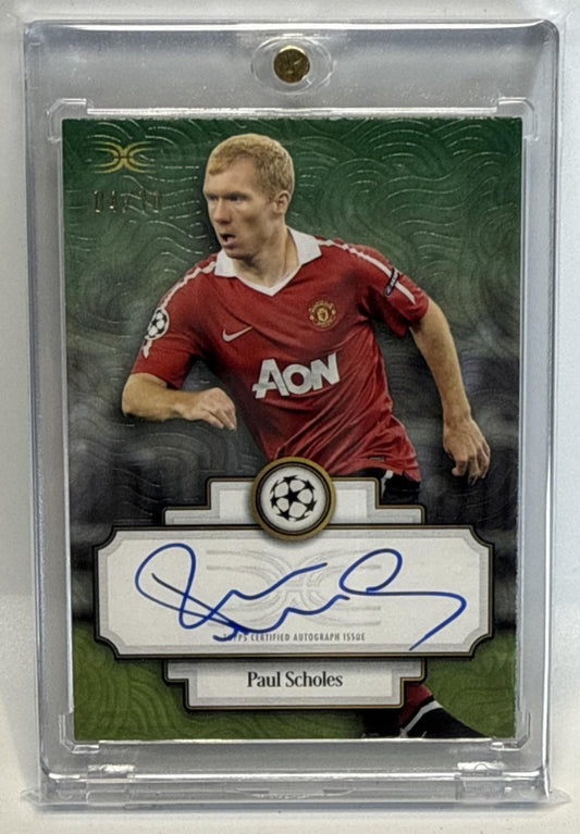 Paul Scholes Topps Definitive Collection UCC 2024-25 Green /10 Manchester United