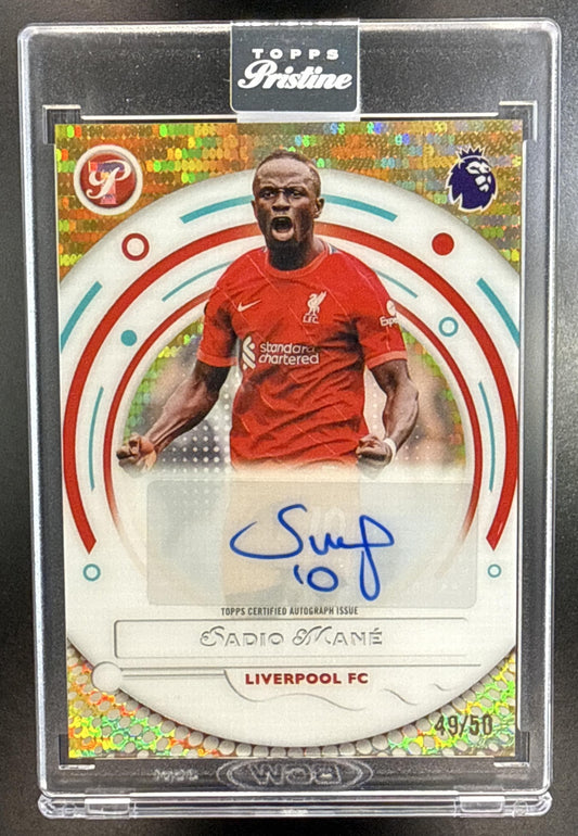 Sadio Mane Topps Pristine PL 2025-26 Auto Gold /50 Liverpool FC