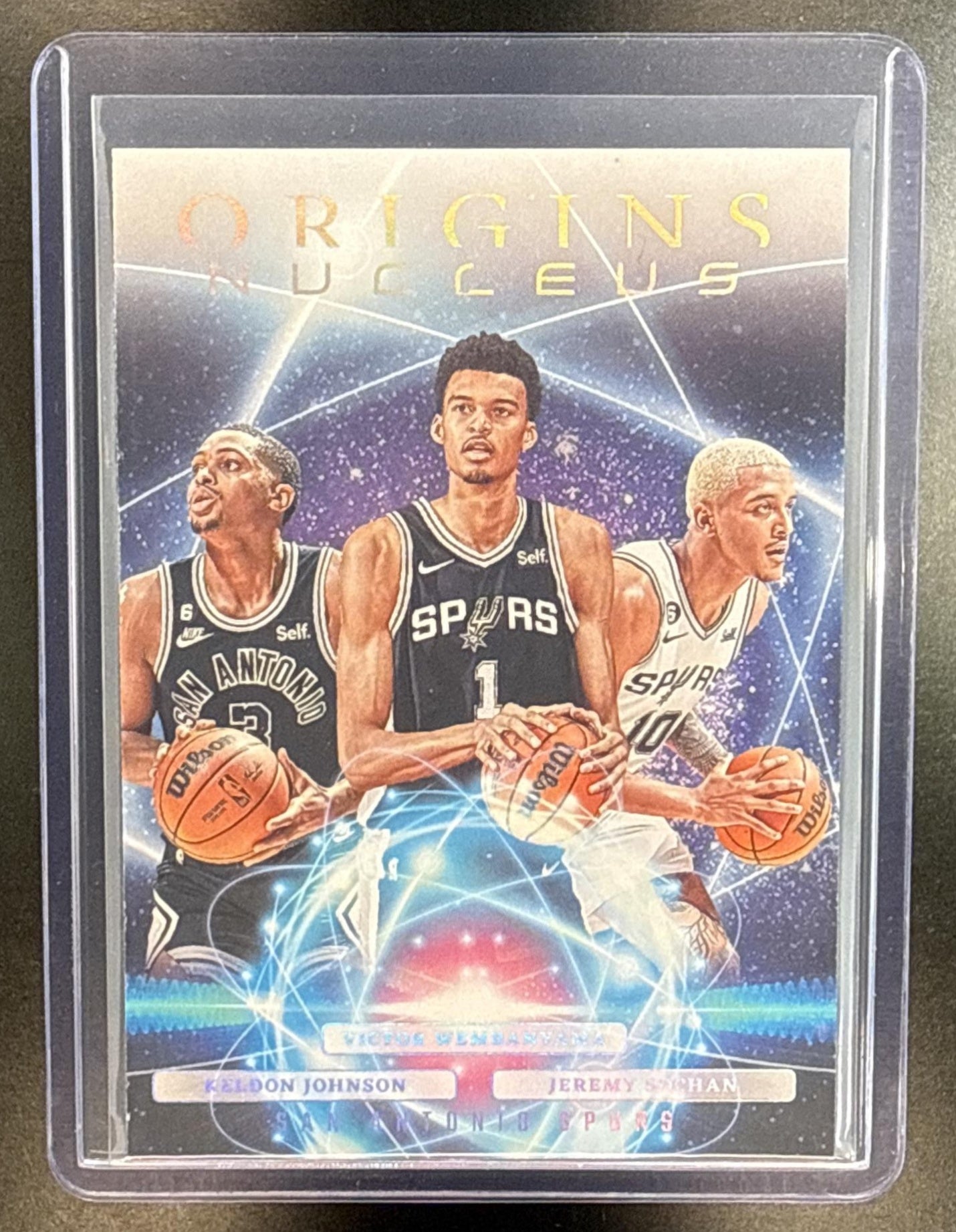 Keldon Johnson Jeremy Sochan Victor Wembanyama Panini Origins 2023-24 Spurs