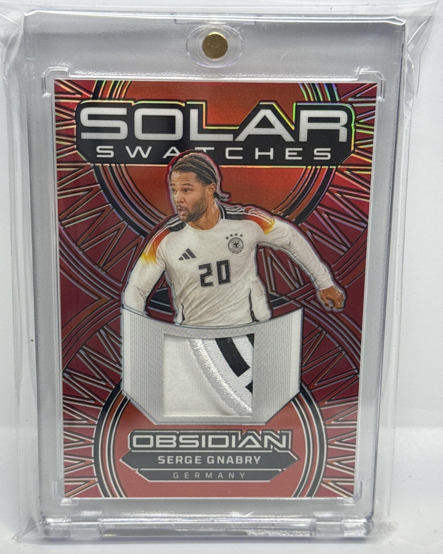 Serge Gnabry Panini Obsidian 2024-25 Electric Etch Red Flood 1/1 Germany