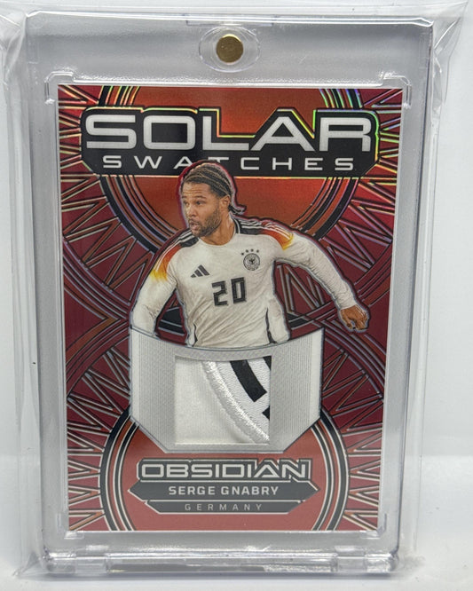 Serge Gnabry Panini Obsidian 2024-25 Electric Etch Red Flood 1/1 Germany