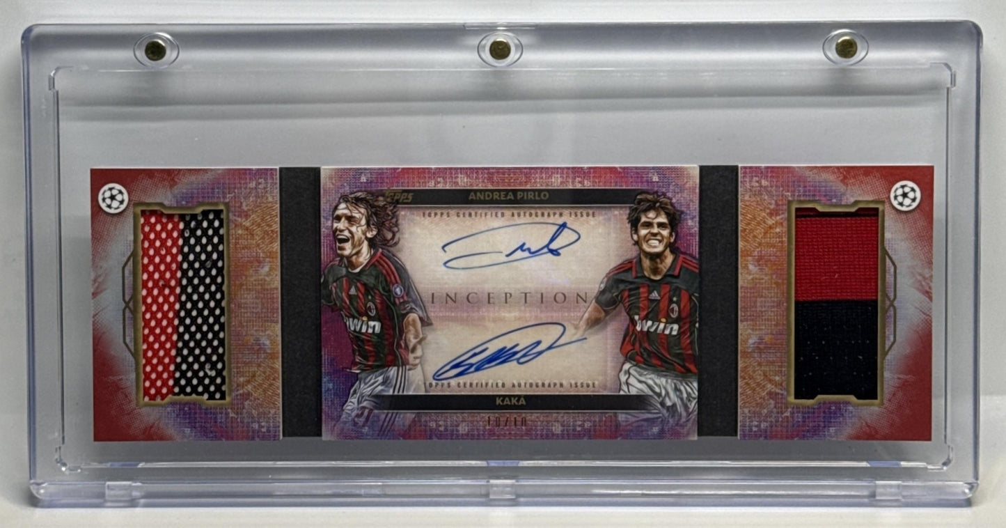Andrea Pirlo Kaka Topps Inception UCC 2024-25 /10 Auto AC Milan