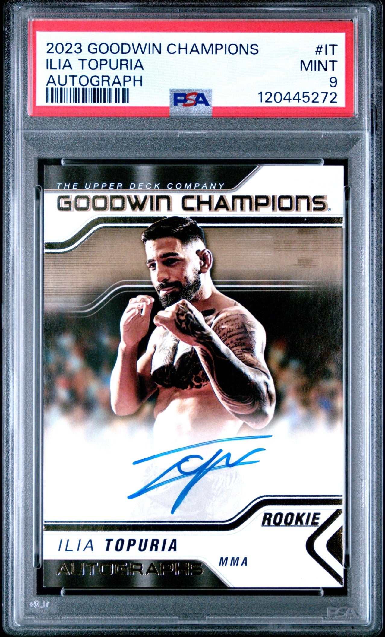 Ilia Topuria UD Goodwin Champions 2023 Auto PSA 9