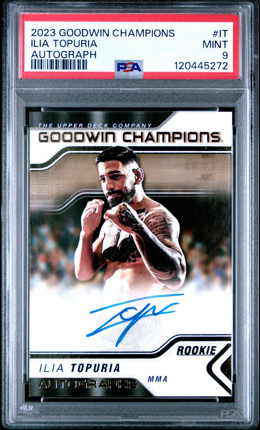 Ilia Topuria UD Goodwin Champions 2023 Auto PSA 9