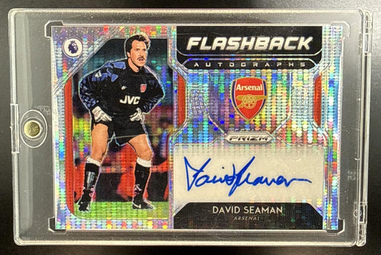 David Seaman Panini Prizm PL 2019 Breakaway /100 Auto Arsenal FC