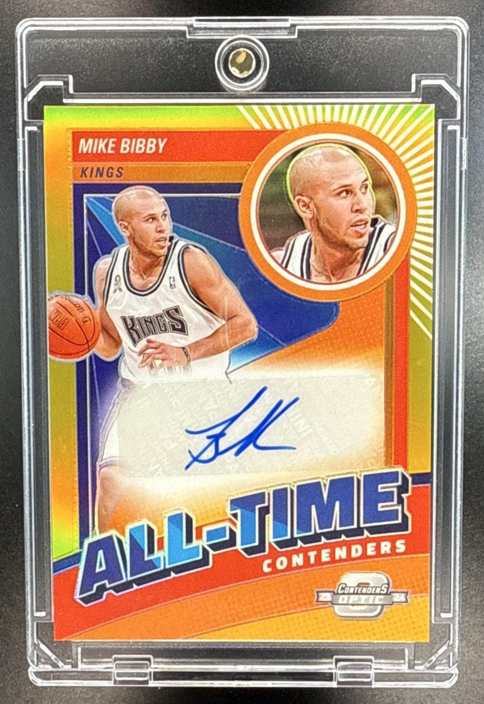 Mike Bibby Panini Contenders Optic 2023-24 All-Time Auto Gold /10