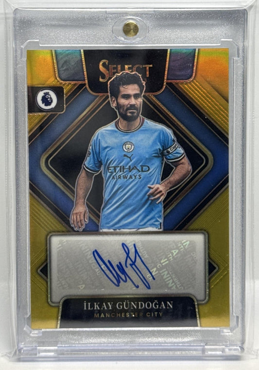 Ilkay Gundogan Panini Select PL 2022-23 Signatures Gold /10 Auto Manchester City