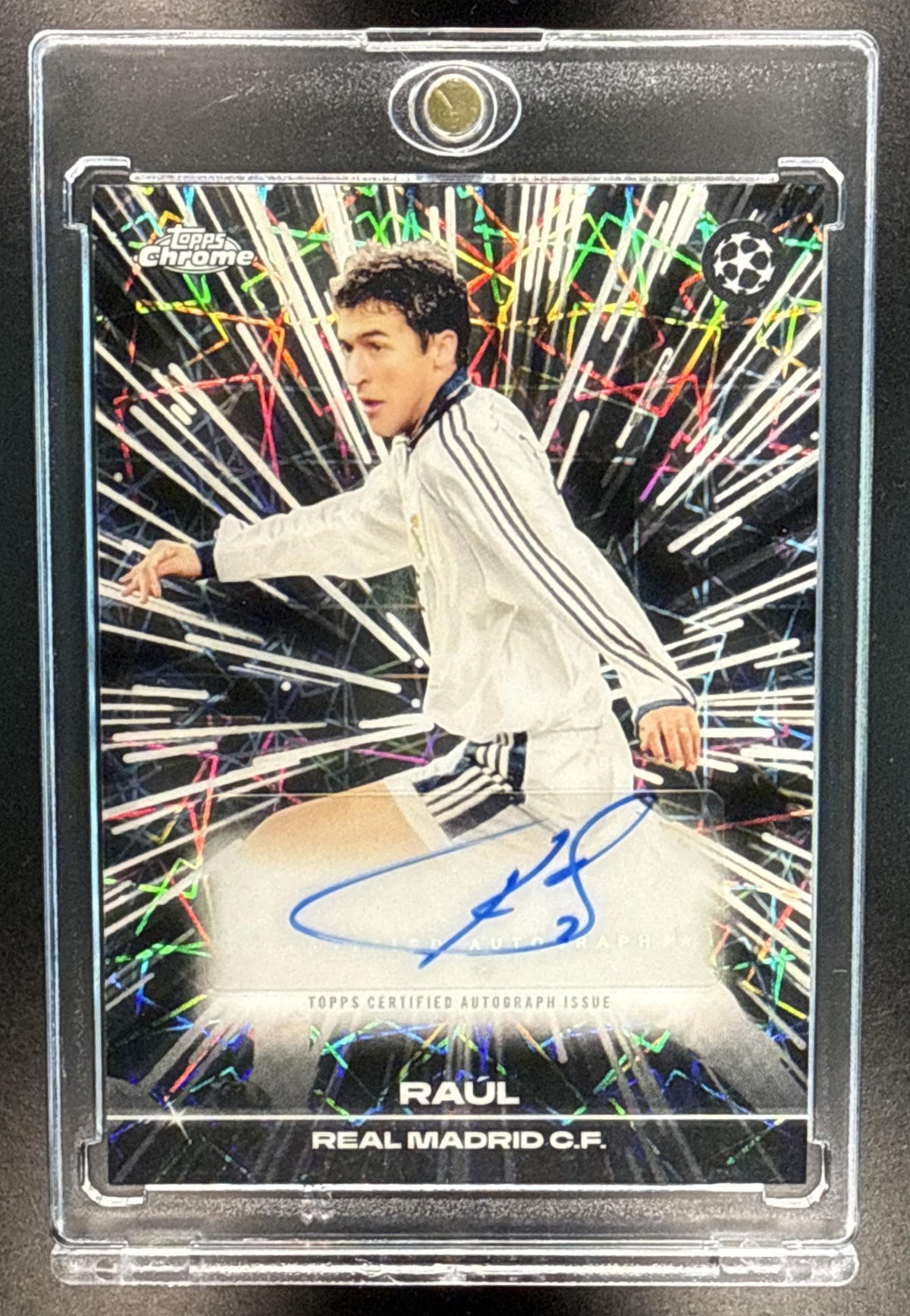Raul Topps Chrome UCC 2025-26 Black Lazer Auto Real Madrid C.F.
