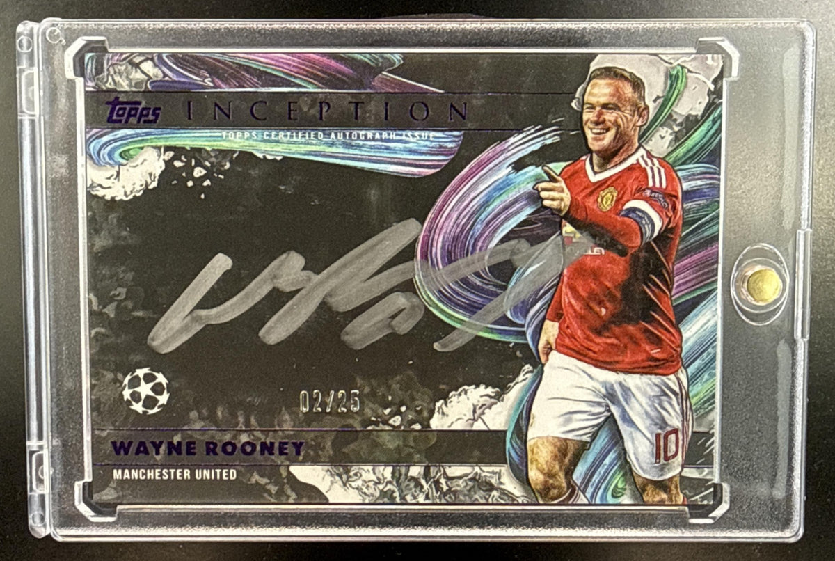 Wayne Rooney Topps Inception UCC 2025-26 Purple Foil /25 Auto Manchester United