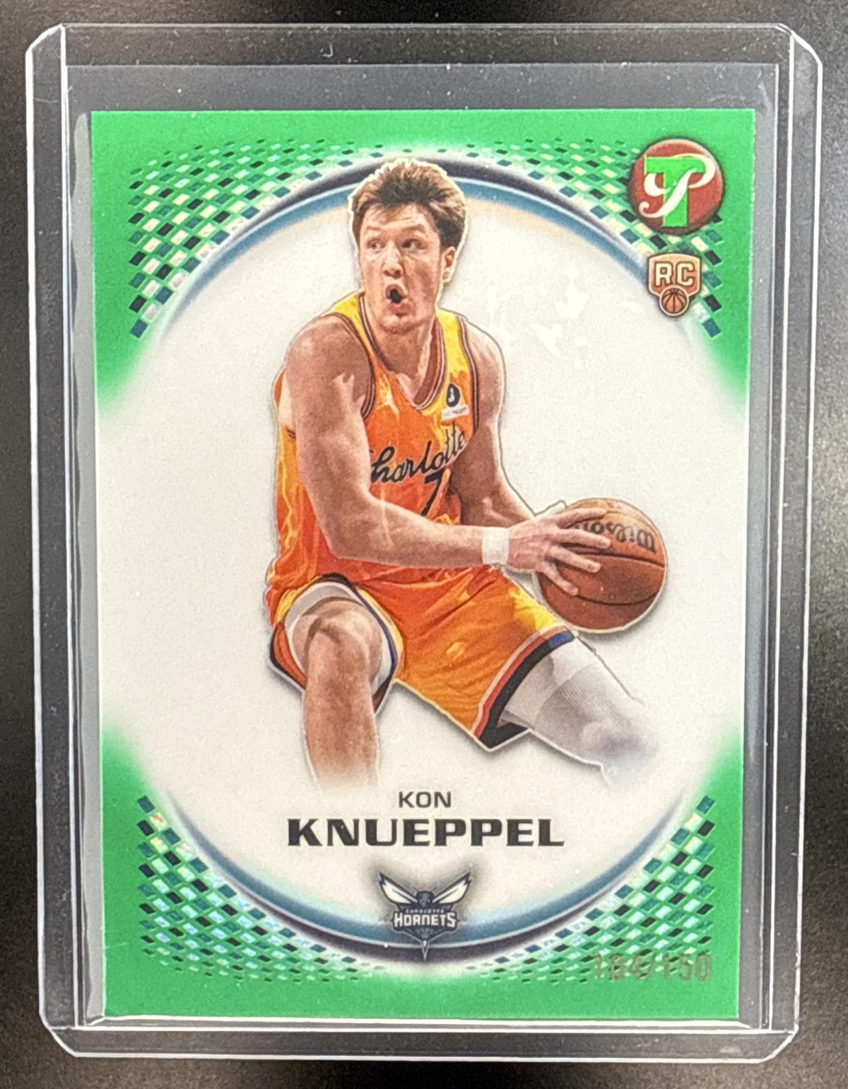 Kon Knueppel Topps Pristine 2025-26 Green Refractor /150 RC Charlotte Hornets