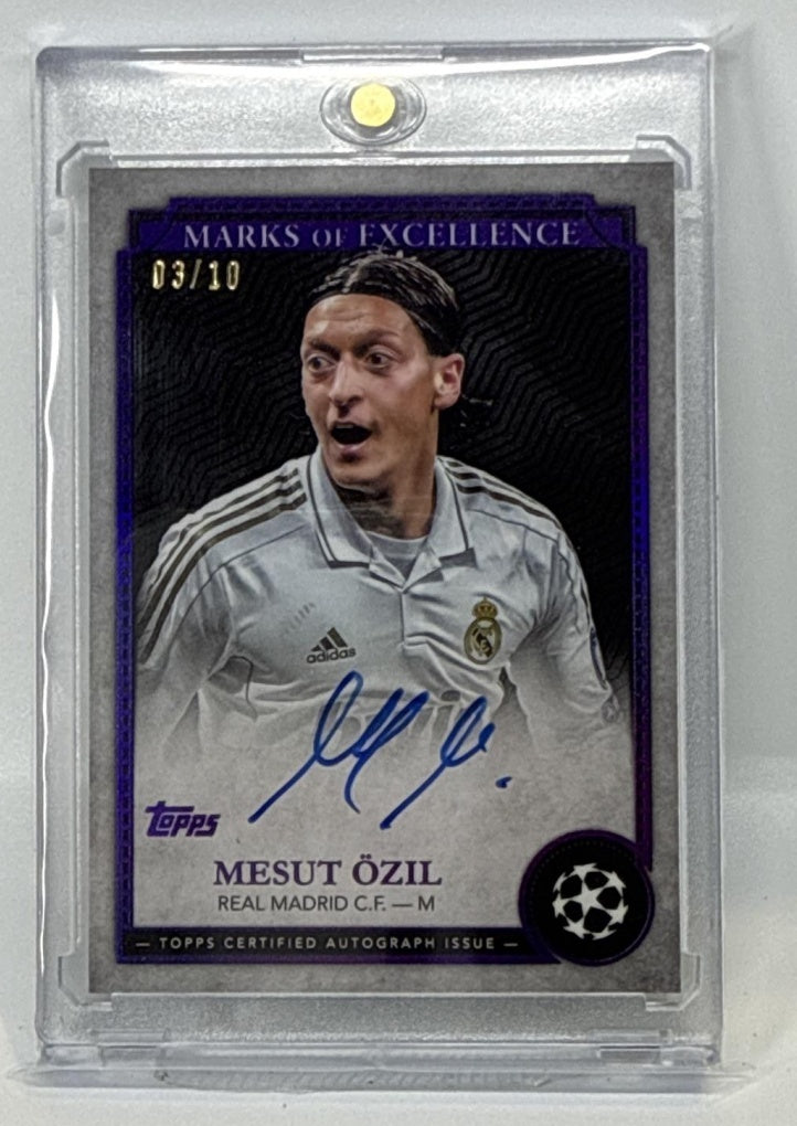 Mesut Ozil Topps Museum Collection UCC 2024-25 Purple /10 Auto Real Madrid C.F.