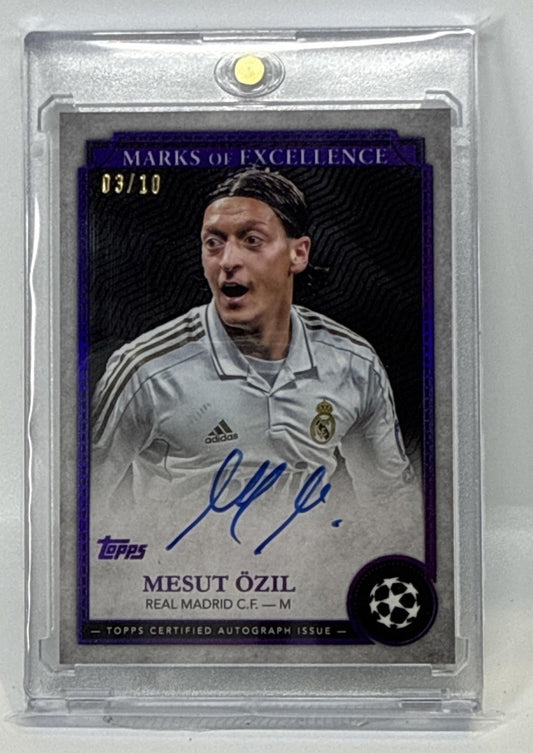 Mesut Ozil Topps Museum Collection UCC 2024-25 Purple /10 Auto Real Madrid C.F.