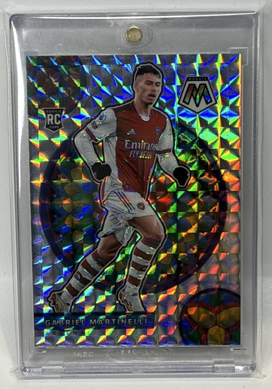 Gabriel Martinelli Panini Mosaic PL 2021-22 Stained Glass RC Arsenal FC