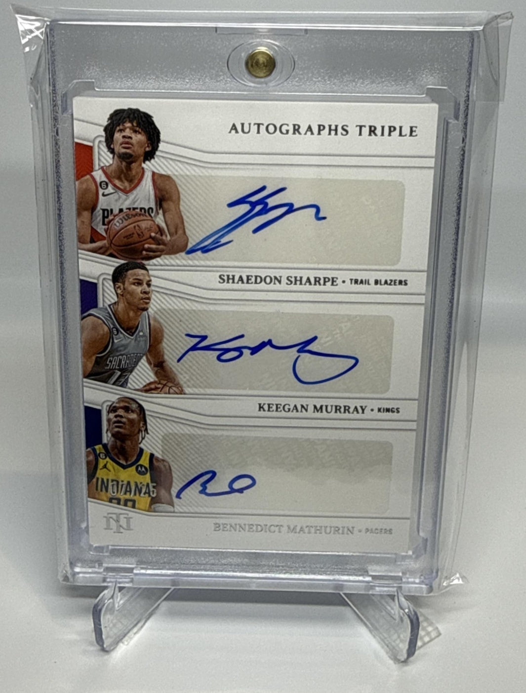 Sharpe/Murray/Mathurin Panini National Treasures 2022-23 Triple /25 Auto