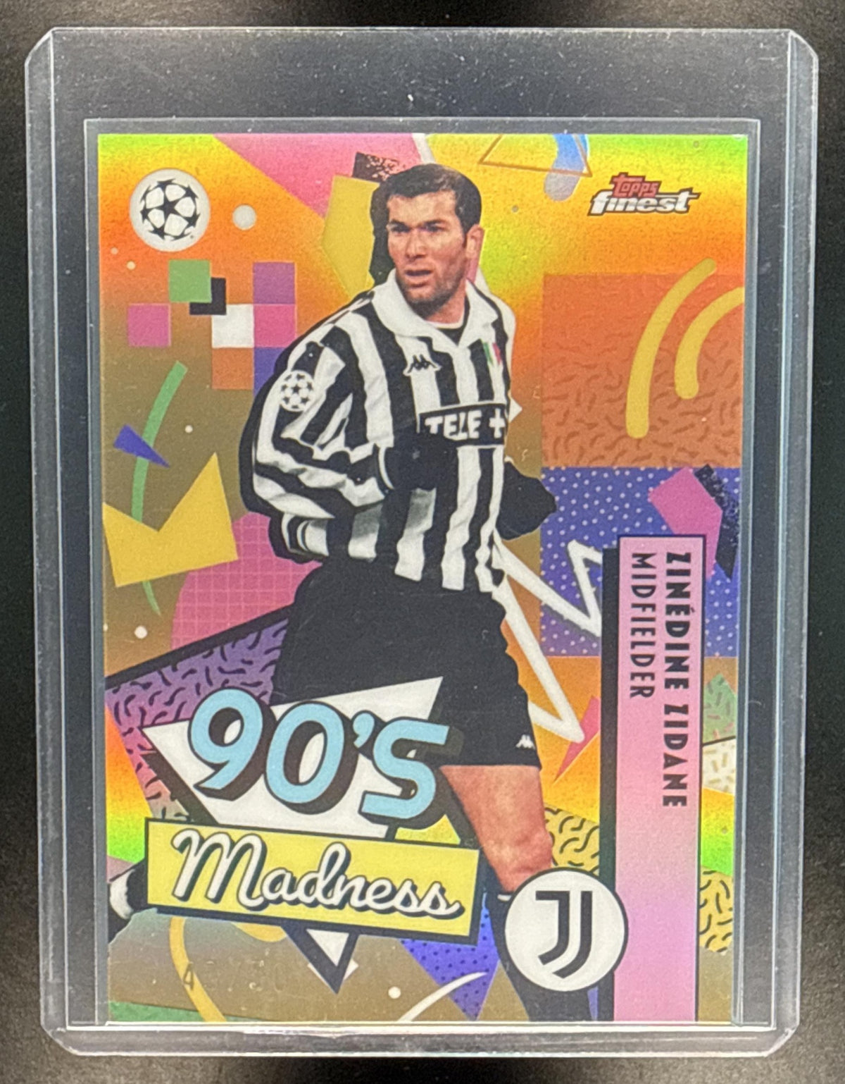 Zinedine Zidane Topps Finest UCC 2025-26 Gold Refractor /50 Juventus