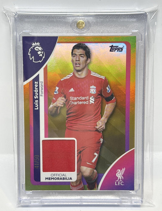 Luis Suarez Topps PL 2025-26 Gold Foil /50 MEM Liverpool FC