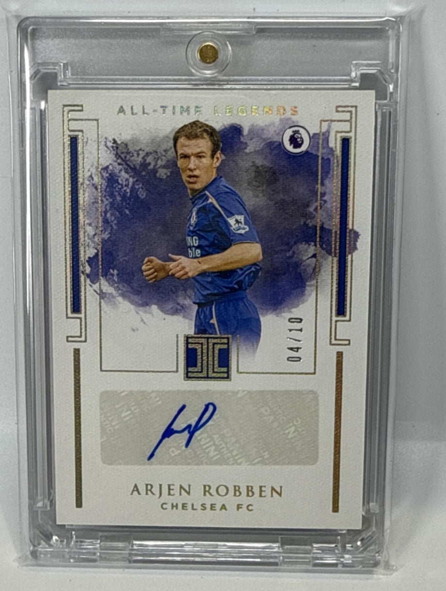 Arjen Robben Panini Impeccable PL 2019 All Time Legends Gold /10 Auto Chelsea FC