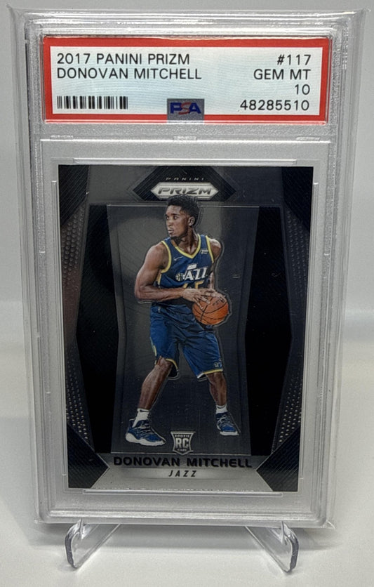 Donovan Mitchell Panini Prizm 2017-18 RC PSA 10 Utah Jazz
