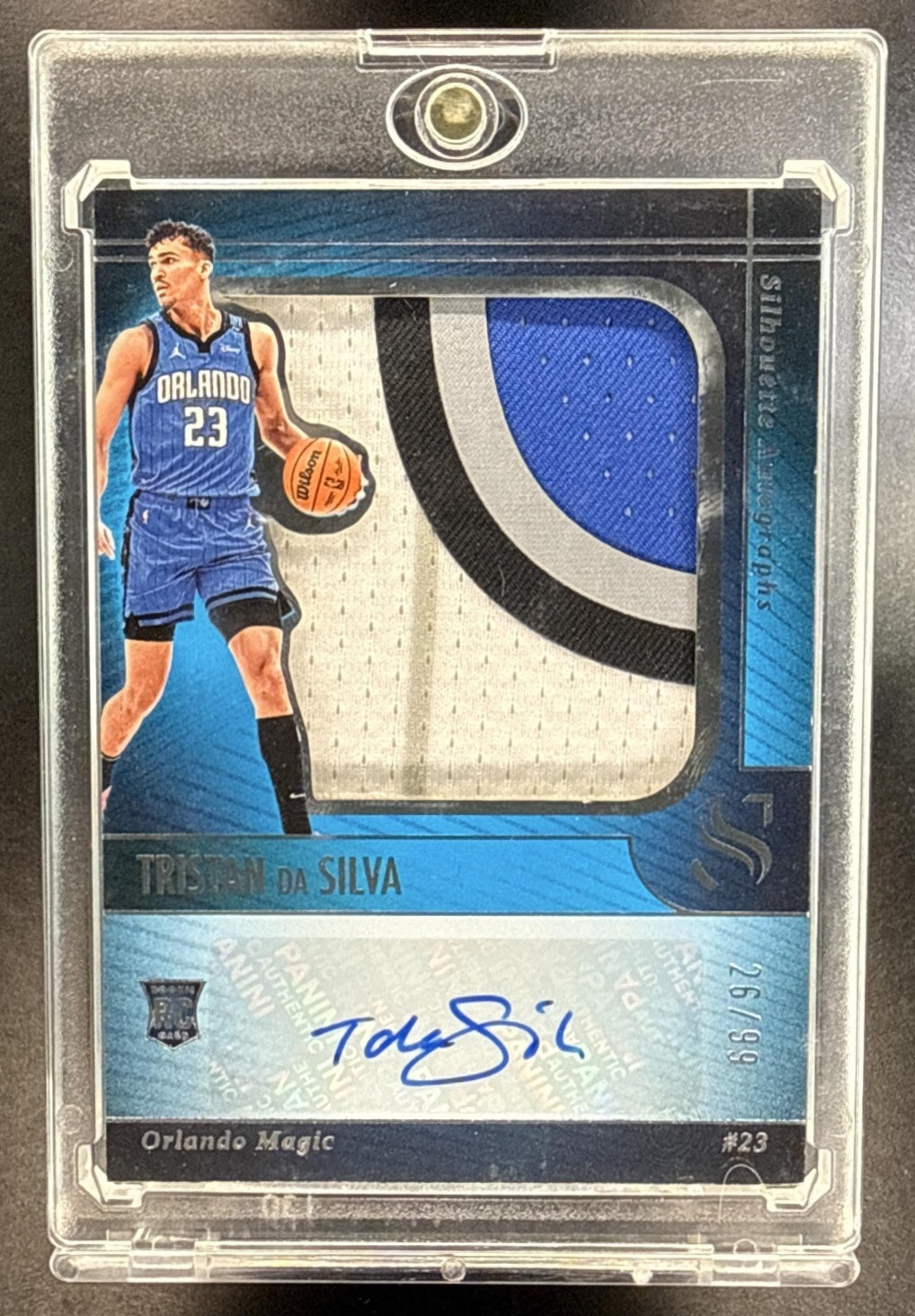 Tristan da Silva Panini Silhouette 2024-25 Auto /99 RC Orlando Magic