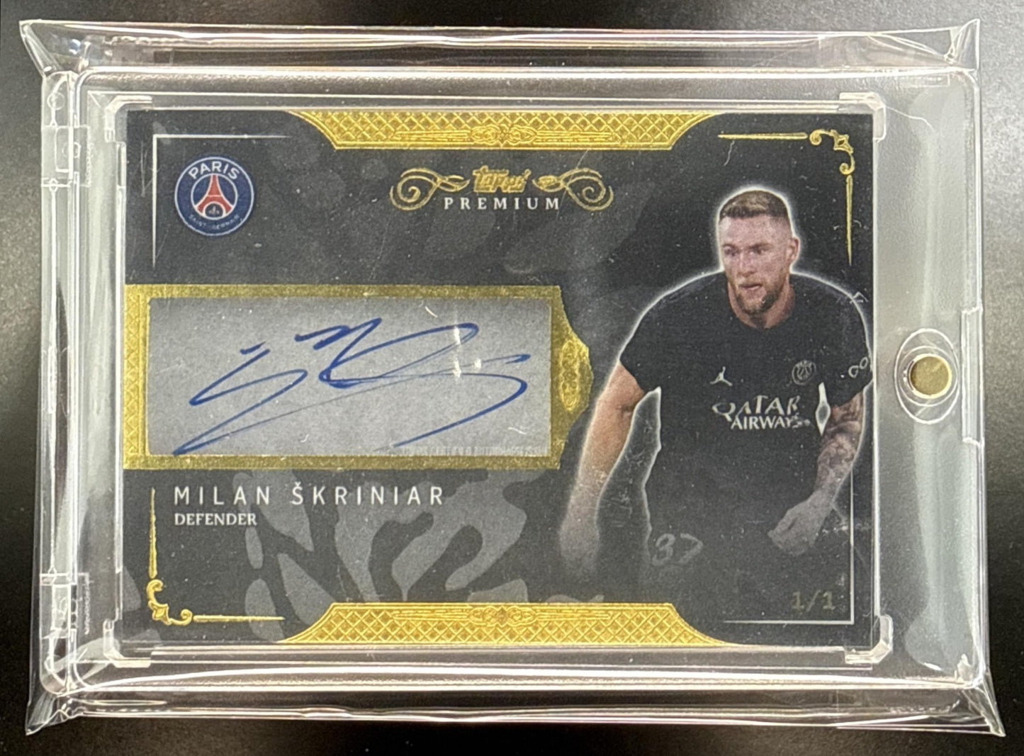 Milan Skriniar Topps PSG Premium 2023-24 Auto 1/1 PSG