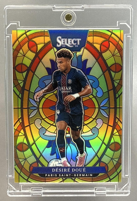 Desire Doue Panini Select Ligue 1 2025-26 Stained Glass Paris Saint-Germain