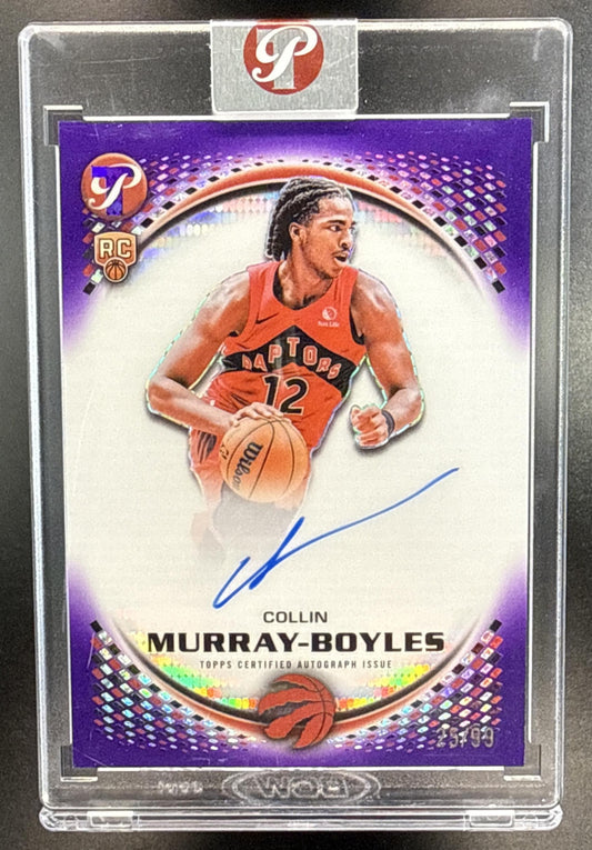 Collin Murray-Boyles Topps Pristine 2025-26 Purple /99 RC Auto Toronto Raptors
