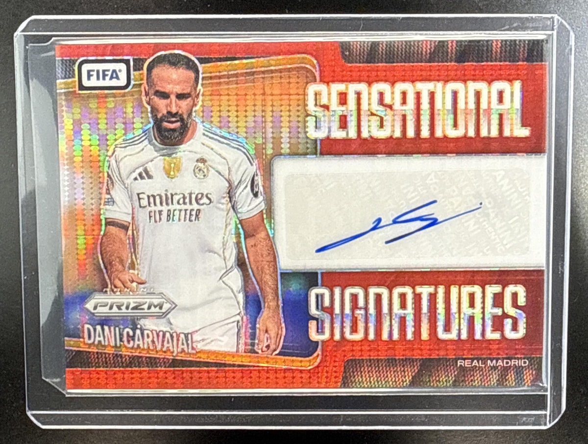 Dani Carvajal Panini Prizm FIFA 2025-26 Red Pulsar Prizms Auto Real Madrid