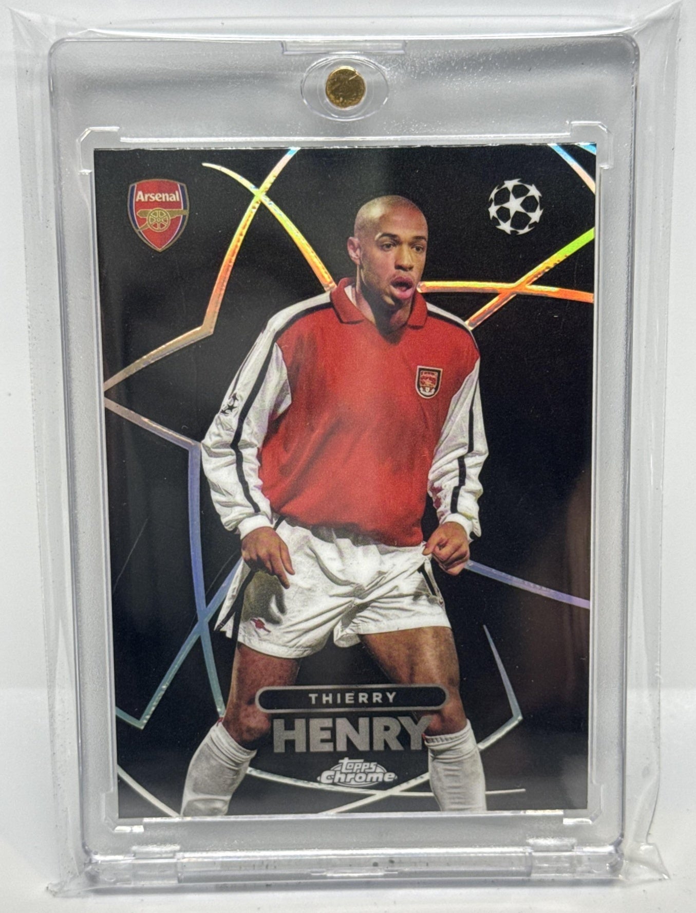 Thierry Henry Topps Chrome UCC 2023-24 Shadow Etch Arsenal FC