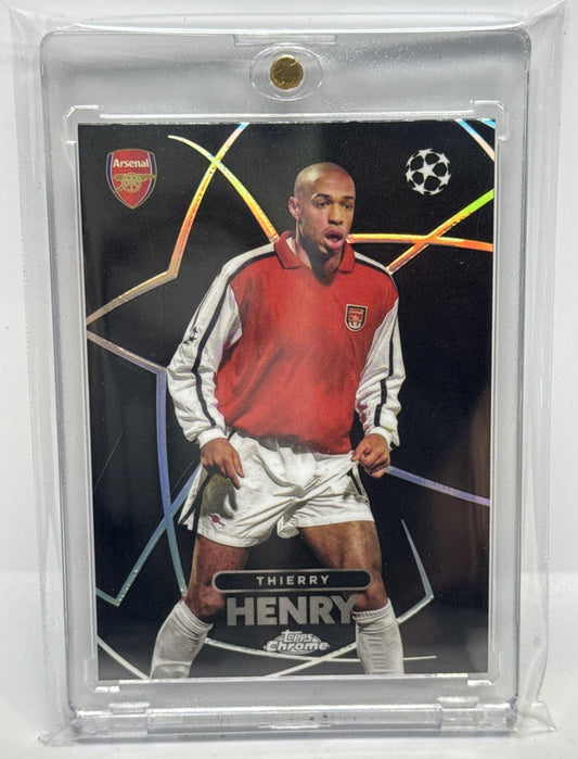 Thierry Henry Topps Chrome UCC 2023-24 Shadow Etch Arsenal FC