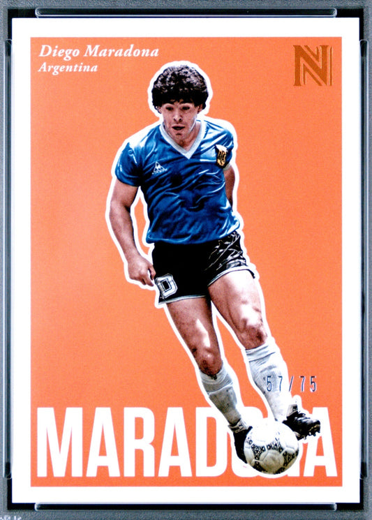 Diego Maradona Panini Nobility 2017 Orange /75 PSA 10 Argentina