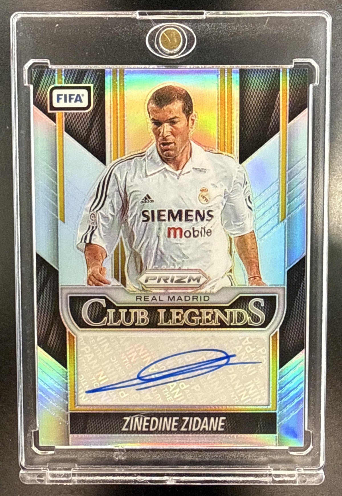 Zinedine Zidane Panini Prizm FIFA 2025-26 Silver Prizms /99 Auto Real Madrid