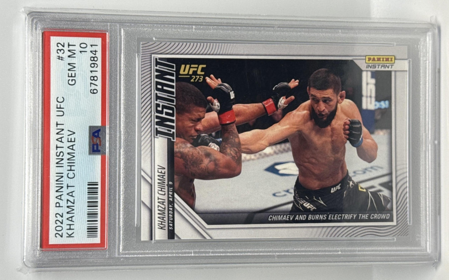 Khamzat Chimaev Panini Instant UFC 2022 PSA 10