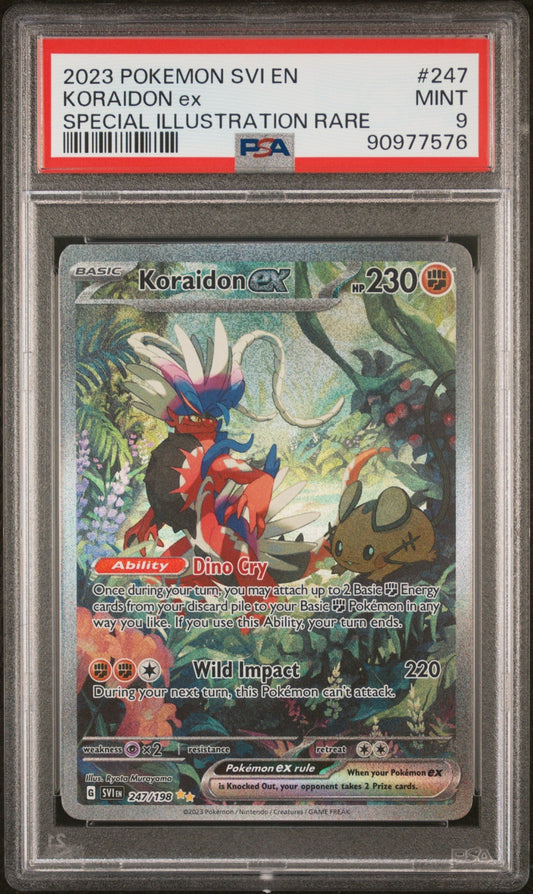 Koraidon ex Pokemon Scarlet & Violet 2023 Special Illustration Rare PSA 9