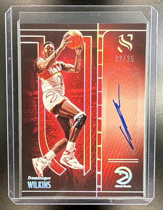 Dominique Wilkins Panini Silhouette 2024-25 Unparalleled /25 Auto Atlanta Hawks