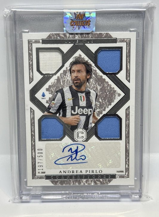 Andrea Pirlo Panini Chronicles 2020-21 Cornerstones /500 MEM Auto Juventus