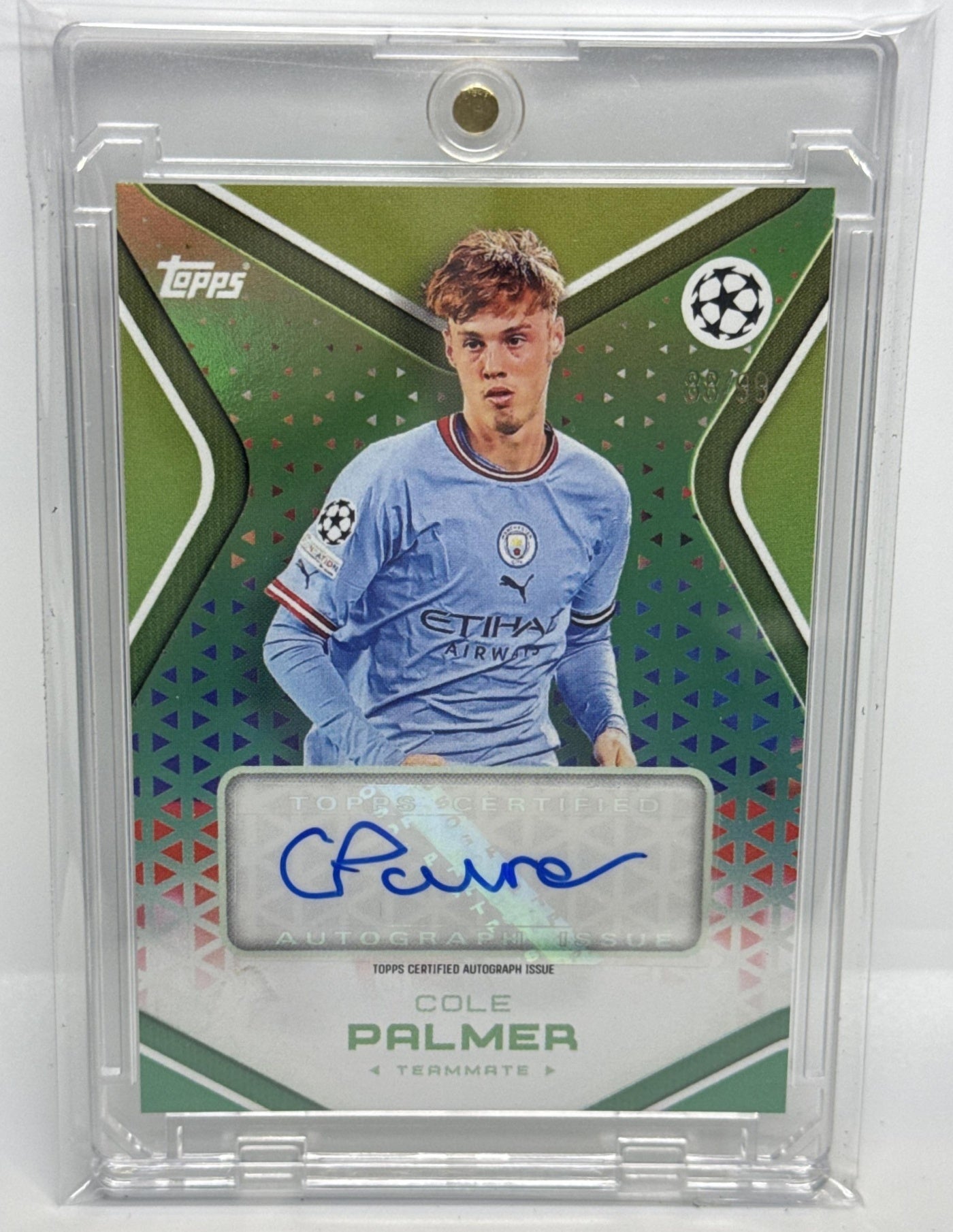 Cole Palmer Topps Jack Grealish Platinum Curated UCC 2022 /99 Manchester City