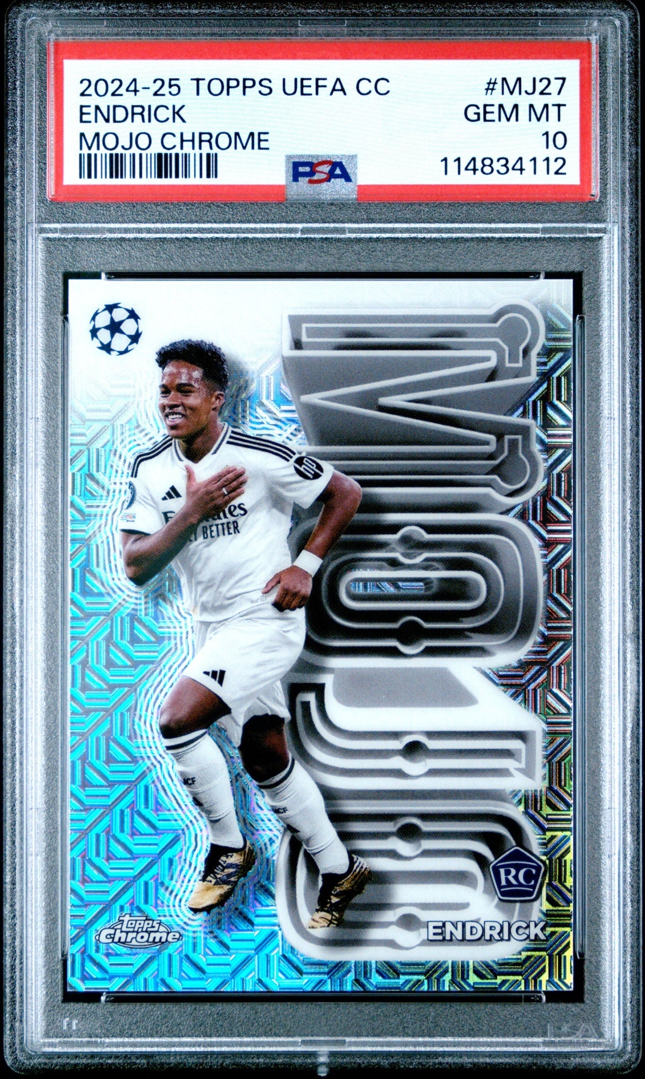 Endrick Topps UCC 2024-25 Mojo PSA 10 RC Real Madrid CF