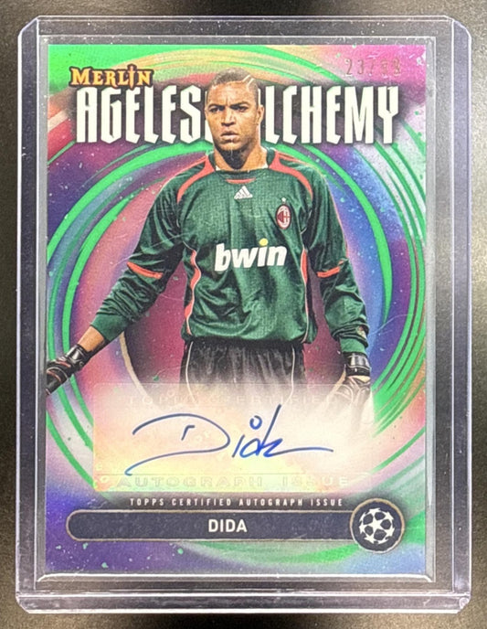 Dida Topps Merlin Chrome UCC 2024-25 Green Refractor /99 Auto AC Milan