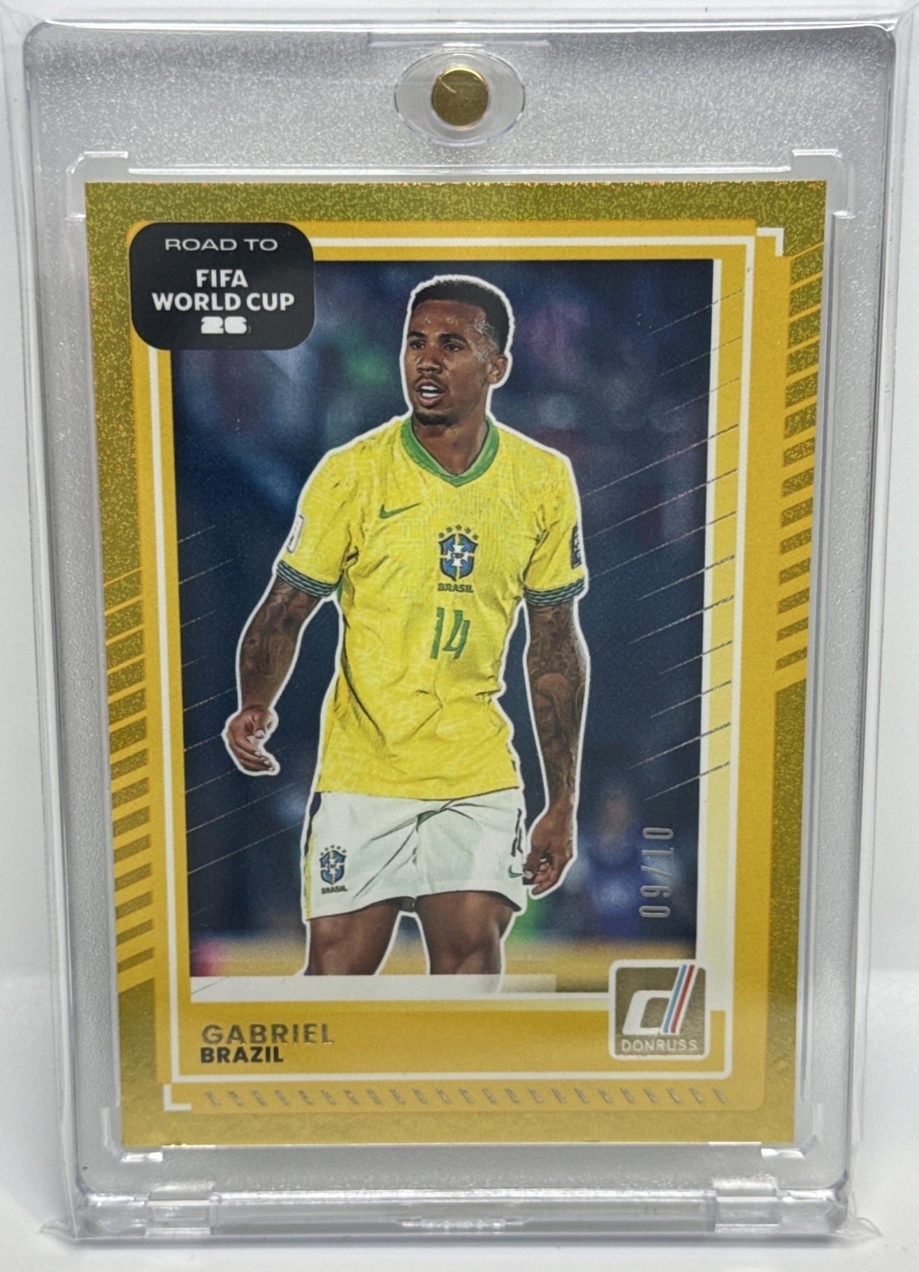 Gabriel Donruss Road to FIFA World Cup 26' 2025-26 Gold Glitter /10 Brazil