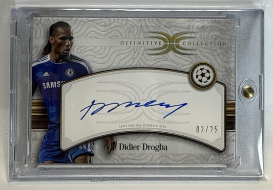 Didier Drogba Topps Definitive Collection UCC 2024-25/25 Auto Chelsea FC