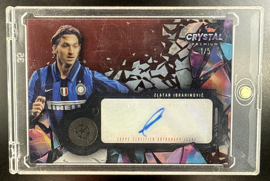 Zlatan Ibrahimovic Topps Crystal Premium 2023-24 Red /5 Auto Inter Milan