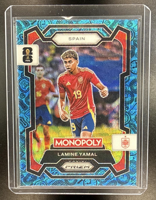 Lamine Yamal Panini Prizm Monopoly World Cup 2026 Four Corners Blue Wave Spain