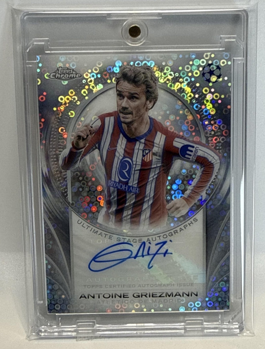 Antoine Griezmann Topps UCC 2024-25 Ultimate Stage Chrome Auto Atletico Madrid