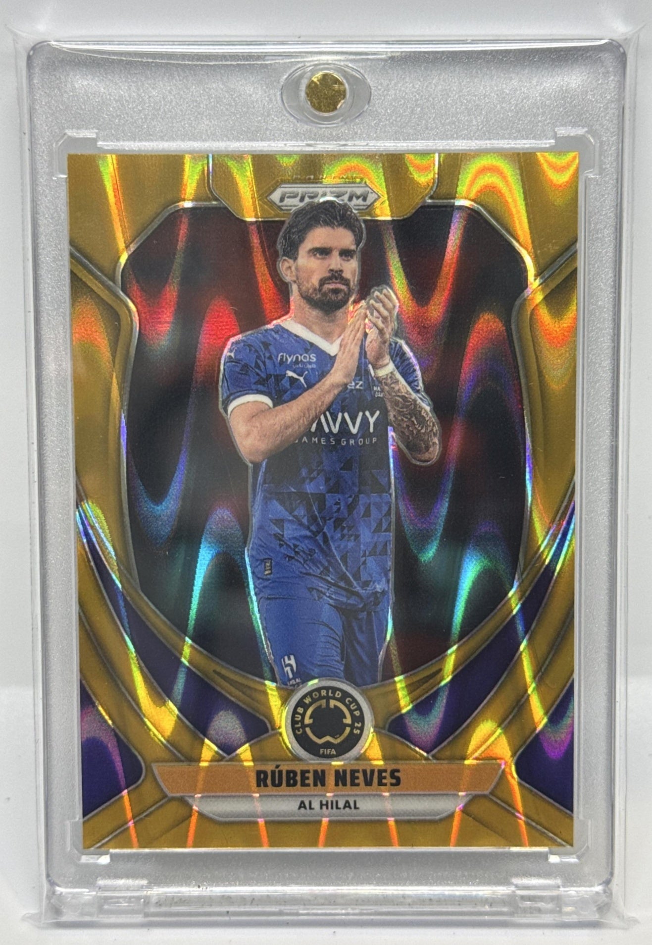Ruben Neves Panini Prizm FIFA Club World Cup 2025 Gold Seismic /10 Al-Hilal SFC