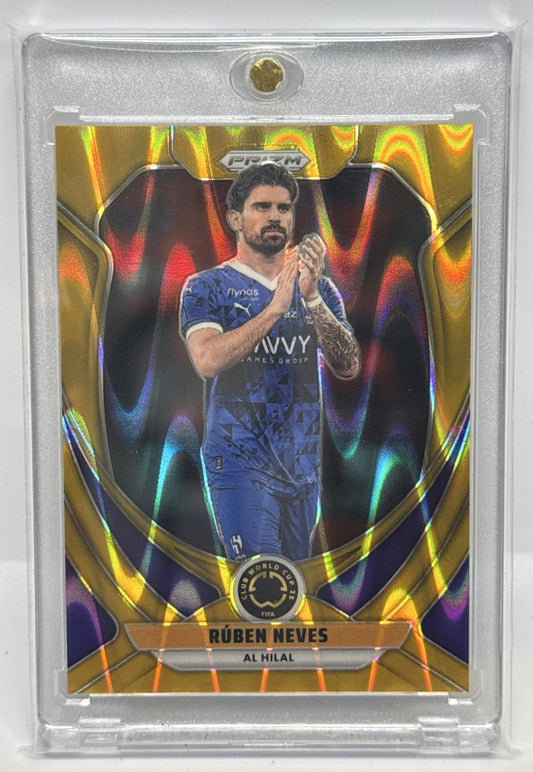 Ruben Neves Panini Prizm FIFA Club World Cup 2025 Gold Seismic /10 Al-Hilal SFC