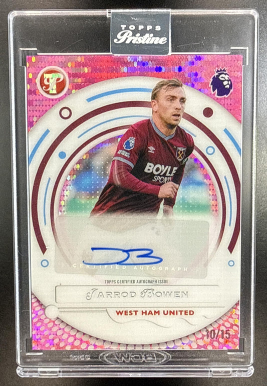Jarrod Bowen Topps Pristine PL 2025-26 Auto Pink /15 West Ham United